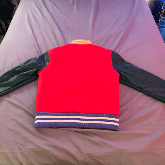 BILLIONAIRE BOYS CLUB BBC LETTERMAN JACKET LOLLIPOP RED - Picture 2 of 5